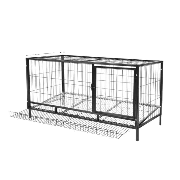 Hønsehus, Holdbar Jernkonstruktion, Rummelig Design,sort