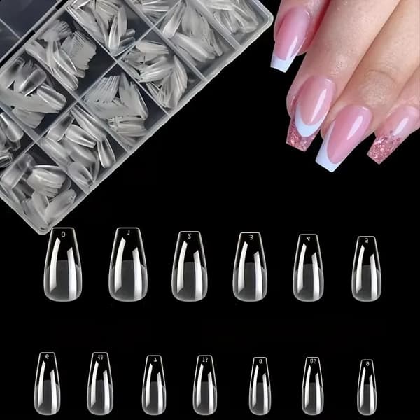 Falska nageltips, 600 stycken, mångsidiga former,600 Medium t