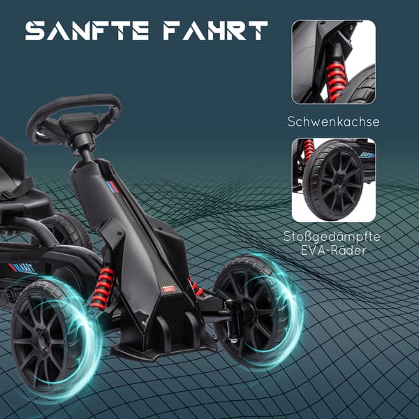 Go Kart, Justerbart Sæde, Forbedrer Kontrol,sort