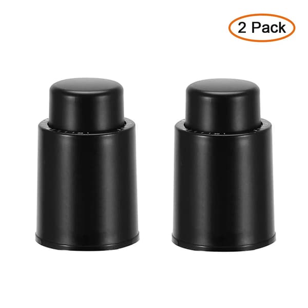 Vinflaskkork, Vakuumförsegling, Återanvändbar Design,2 pack