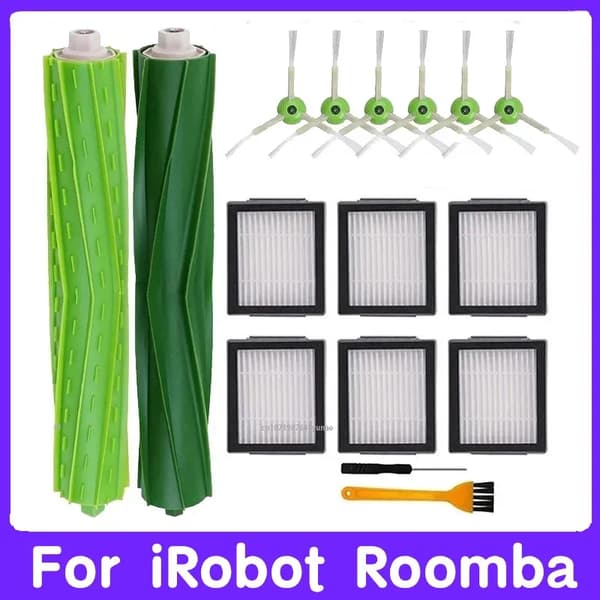 Rullebørste, Kompatibel med iRobot Roomba, Holdbart Gummimateriale,16PCS