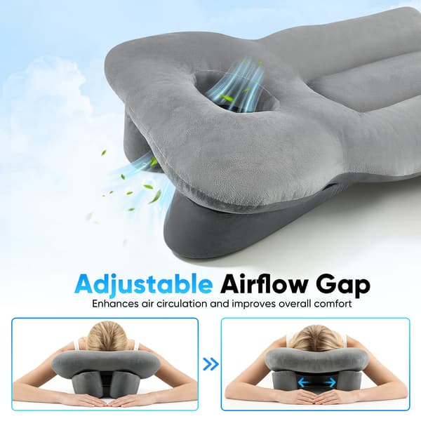 Massagepude, Ergonomisk Design, Komfortabel Støtte,GRÅ