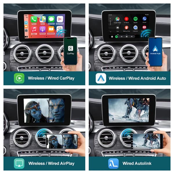 Trådlös CarPlay-adapter, Stöder Android Auto, Multi-kompatibilitet,NTG 5.0-Svart