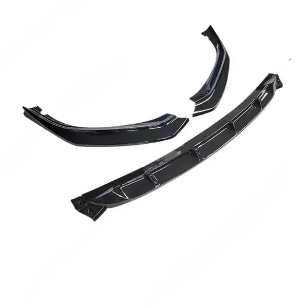 Front Bumper Lip, Aerodynamisk Design, Nem Installation,Glansfuld sort