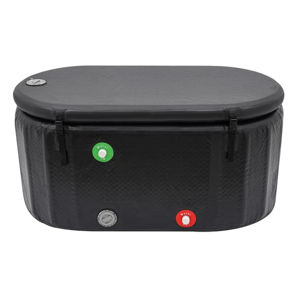 Oppustelig Badekar, Kuldebestandig, Bærbar Design,sort