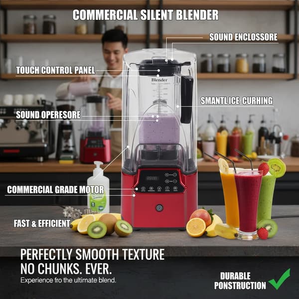 Smoothie Blender, Kraftfull Motor, Touch Screen Kontroll,EU