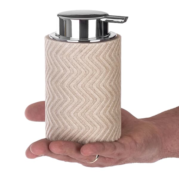 Tvålbehållare, Geometrisk Design, Hållbara Material,Beige
