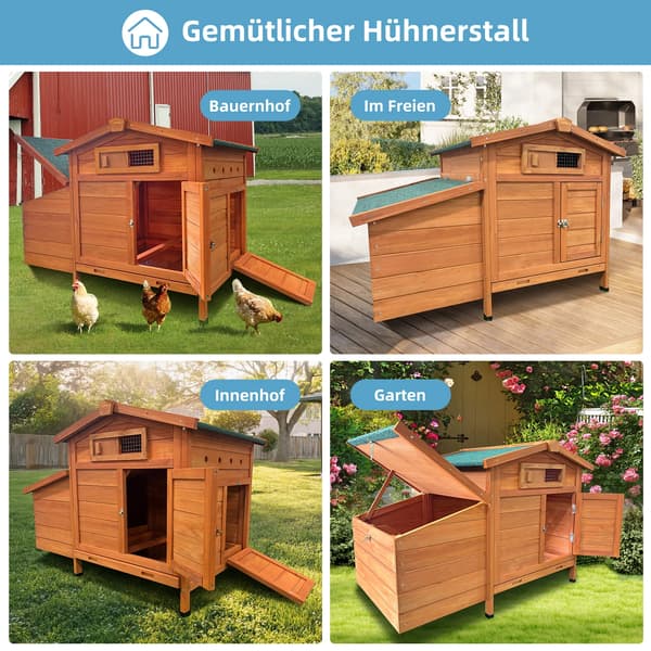 Hønsehus, Hævet Design, Prædatorbeskyttelse,W3313P455842