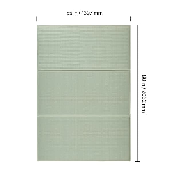 Tatami-måtte, naturlig rushgræs, foldbart design,55tommer 80tommer