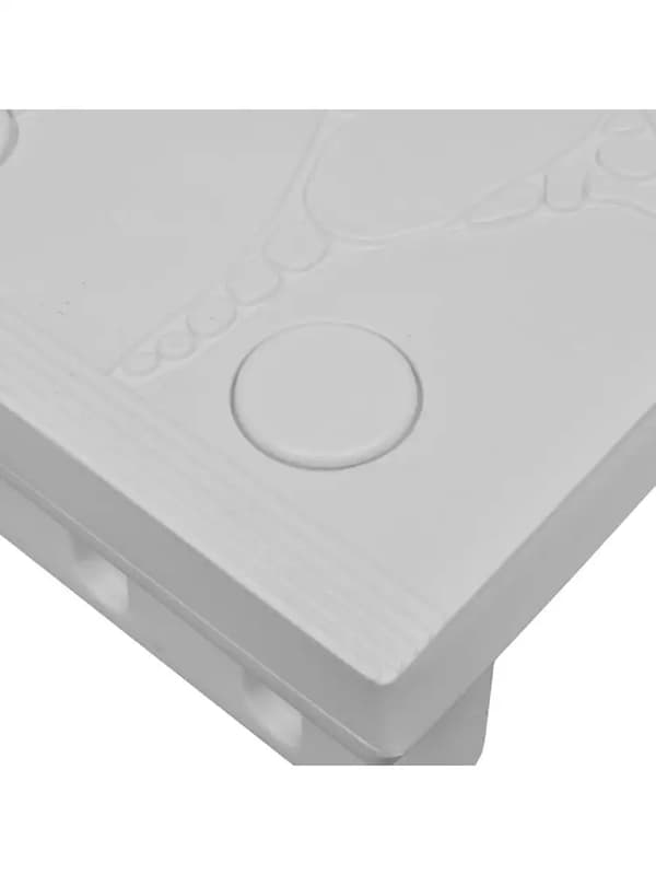 Bubbelbadsteg, Halkfri Design, Lätt Montering,Vit