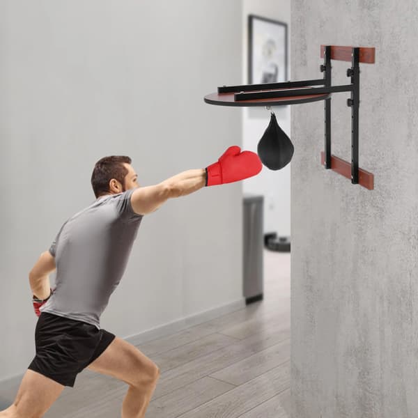 Speed Bag Platform Kit, Justerbar Højde, Holdbar Konstruktion,Sort
