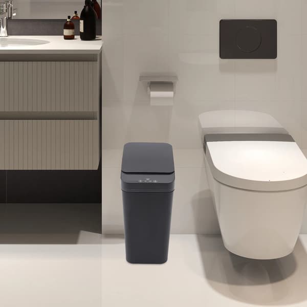 Automatisk Affaldsspand, Infrarød Sensor, Kompakt Design,sort