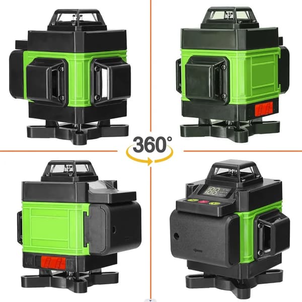 Laser Level, Self-Leveling, Dual Horizontal and Vertical Line, Green 12 Line