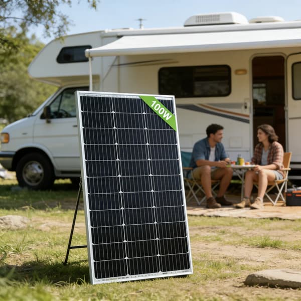 Solpanel, Effektiv Energi Produktion, Hållbar Design,1st 100w panel