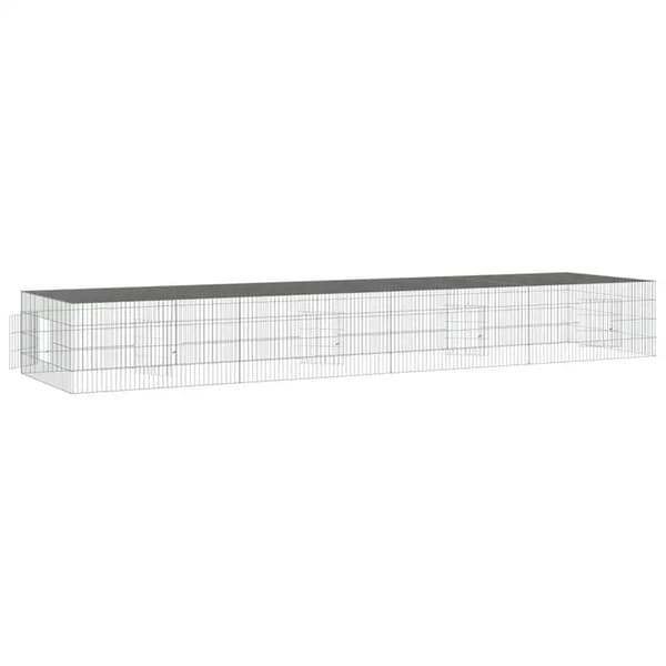 Kaninhus, Galvaniseret Jernkonstruktion, Multi-panel Design,Argent