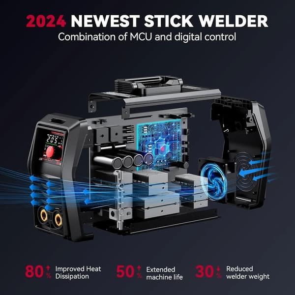 Stangsvets, 205Amp, Smart Enhedsforbindelse,220V-240V EU stik