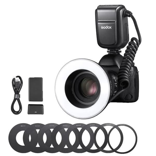Makro Ring Blitz, 76W Blitzstyrke, Justerbare Lysniveauer,MF-R76