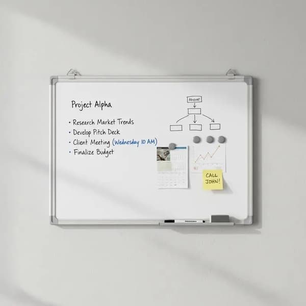 Whiteboard, Magnetisk Overflade, Nem at Rengøre,Mulighed 1