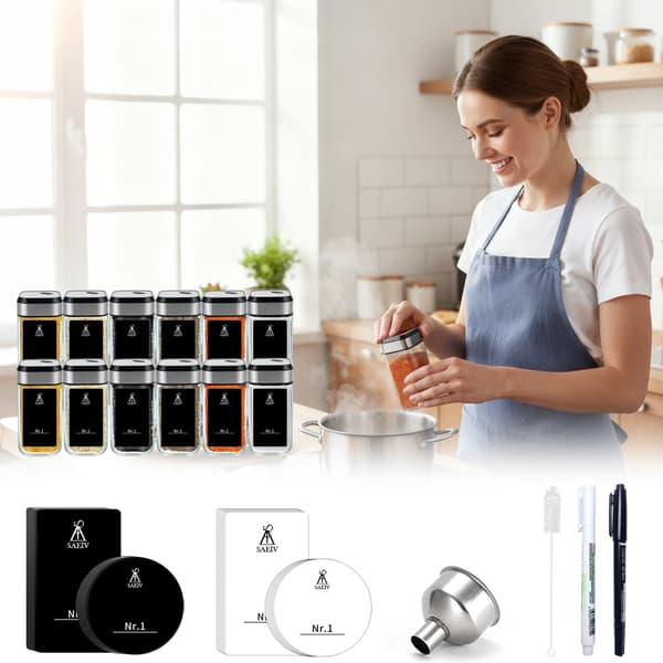 Kryddburksset, Lufttät Försegling, Rotationslock,12PCS