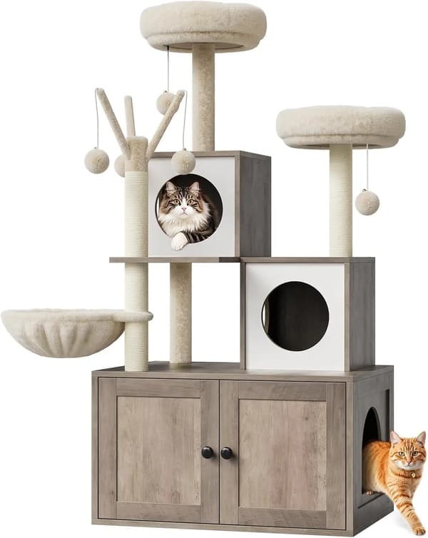 Kattträd, Multifunktionell Design, Stabil Struktur,01