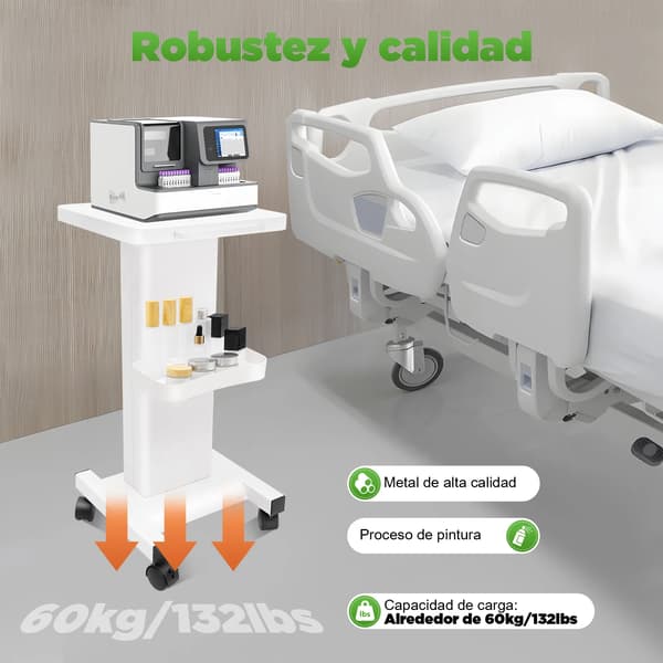 Salonvogn, Holdbart ABS-materiale, Stille universelle hjul,HVID