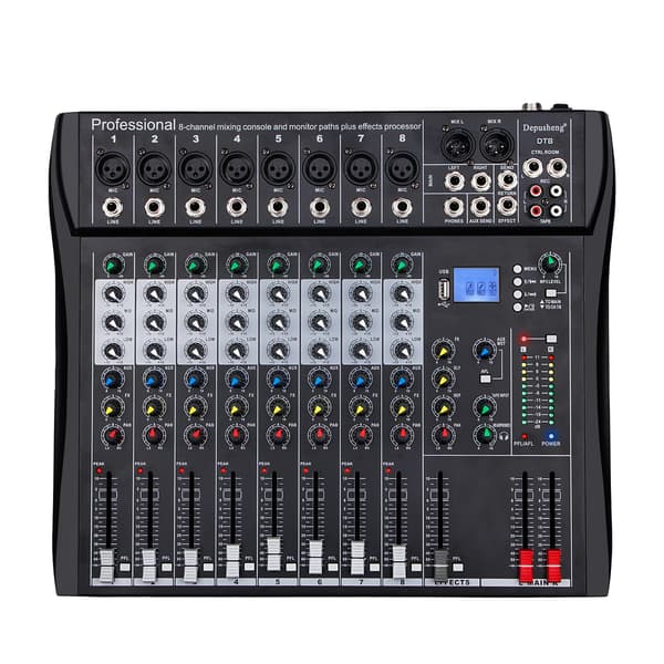 Lydmixer, 8 Kanaler, USB Kompatibel,DT8