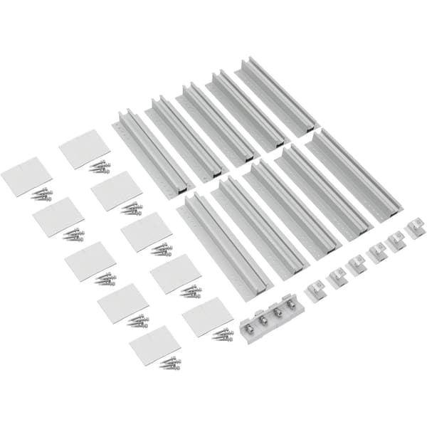 Solpanelfäste, Högkvalitativt Aluminium, Justerbar Montering, Stöder 50 kg, Mått 100 cm x 4 cm x 3 cm, Kompatibel med Olika Solmoduler