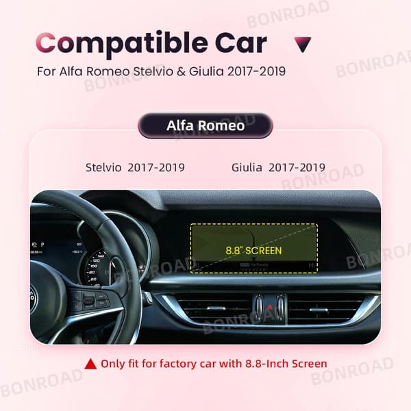 Dekooderi, Android Auto -tuki, Bluetooth-yhteys,Alfa Romeolle