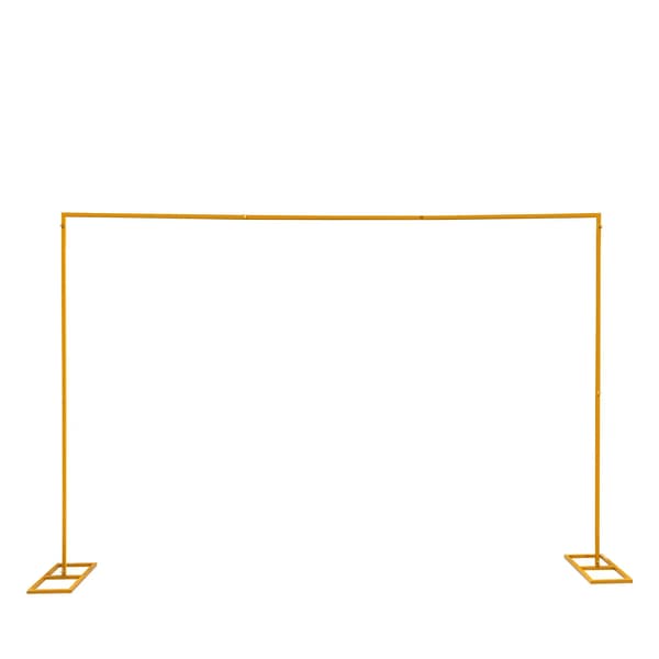 Bröllopsbåge, Justerbar Höjd, Hållbar Metallställning,Senapsgul, M