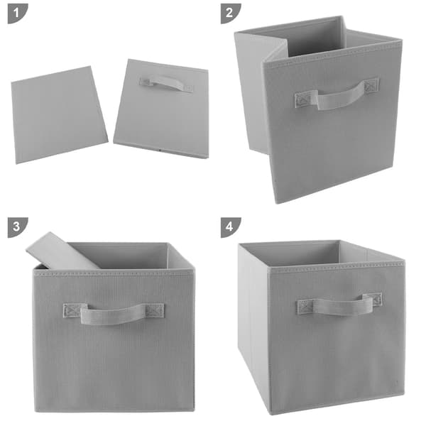 Förvaringslåda, Fällbar Design, Miljövänligt Material,grå