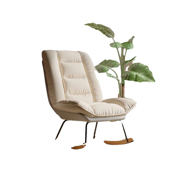 Lænestol, Justerbar Tilbagelæning, Elegant Design,Beige3