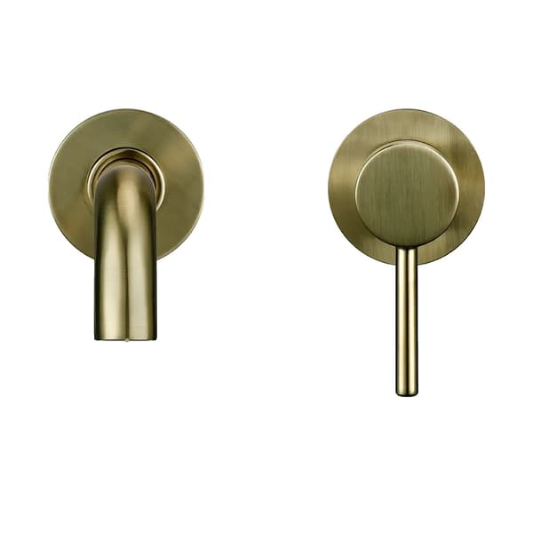 Vaskeskuffe, Væghængt, Moderne Stil,15cm Børstet Guld