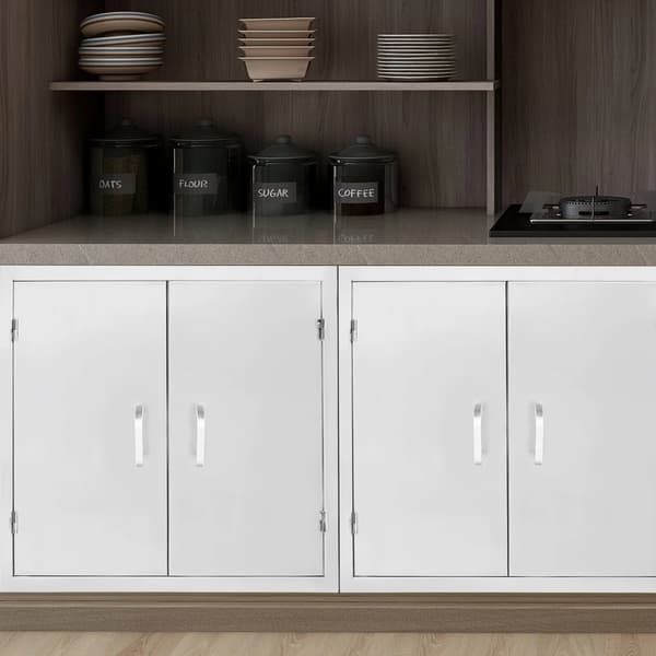 Köksdubbeldörr, Rostfritt Stål, Modern Design,Silver