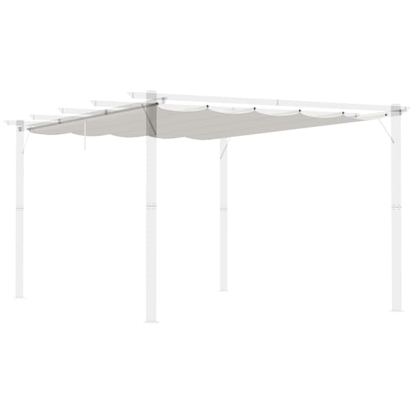 Pergola Täckning, Justerbart Skugga, Hållbart Polyester Material,Grädde