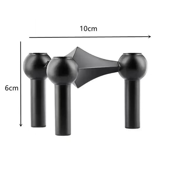 Ljuslykta, Modern Stål Design, Mångsidig Heminredning,1PCS Svart