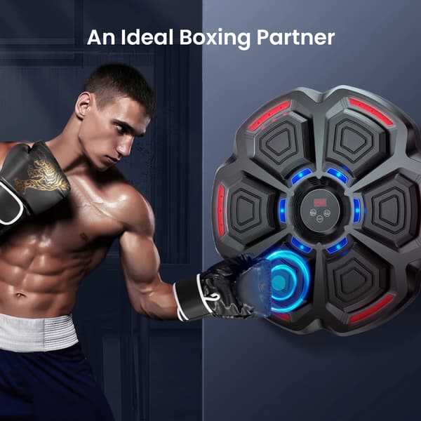 Boxningsmål, Bluetooth-anslutning, Väggmonterad design,svart