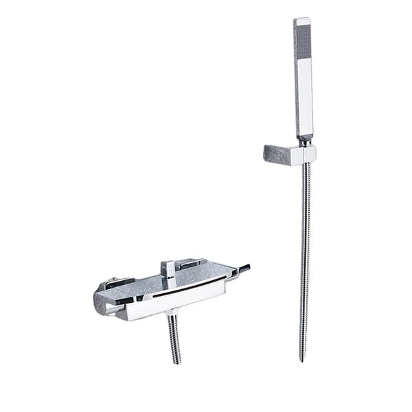 Badrum Duschkran, Dubbelhandtag, Modern Design,Krom