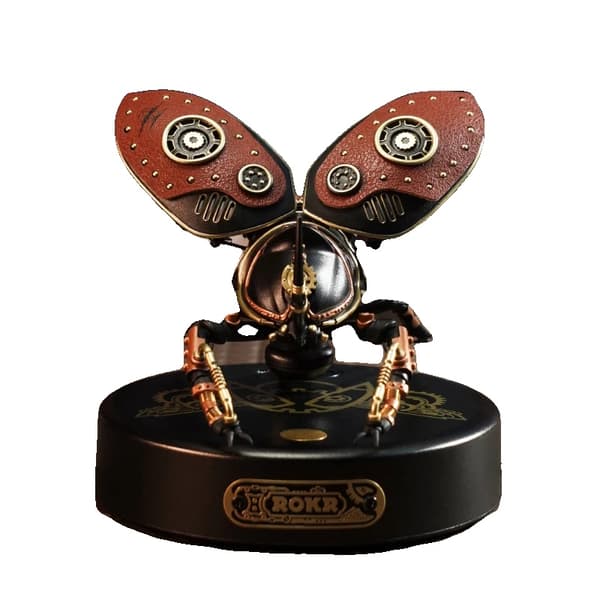 Samlingsmodel, Steampunk Design, LED Lysfunktion,Gylden Mønt Skildpadde