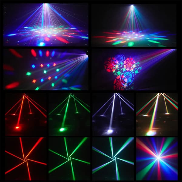 Flyttende Hoved DJ Lys, Dynamiske Stråleeffekter, DMX Kontrol,100V-240V EU stik