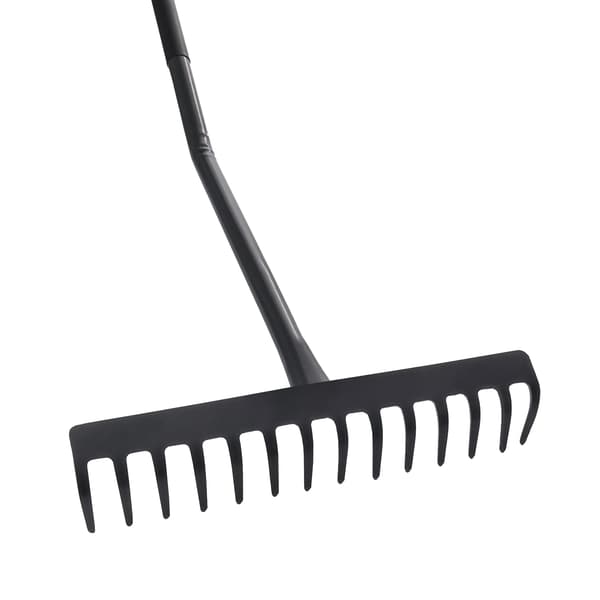 Trädgårdshacka, 14-tänder, 150 cm längd, 37 cm arbetsbredd, 3 mm tjocklek, ergonomisk design