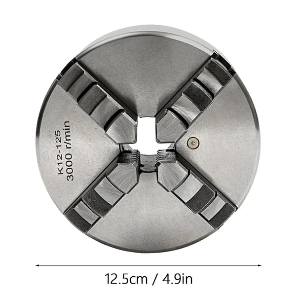 Självcentrerande chuck, 4-käksdesign, justerbart klämområde,125mm