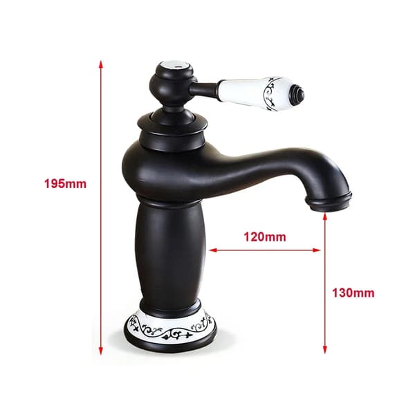 Vaskeskuffe, Antik Europæisk Stil, Høj Flow Rate,Messing, sort