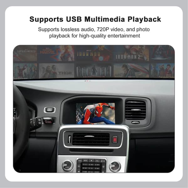 CarPlay Android Auto Modul, Kamerastöd, Plug and Play Installation,15-19 bil