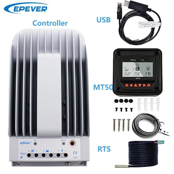 Solcellsregulator, MPPT-teknik, Hög effektivitet,med MT50