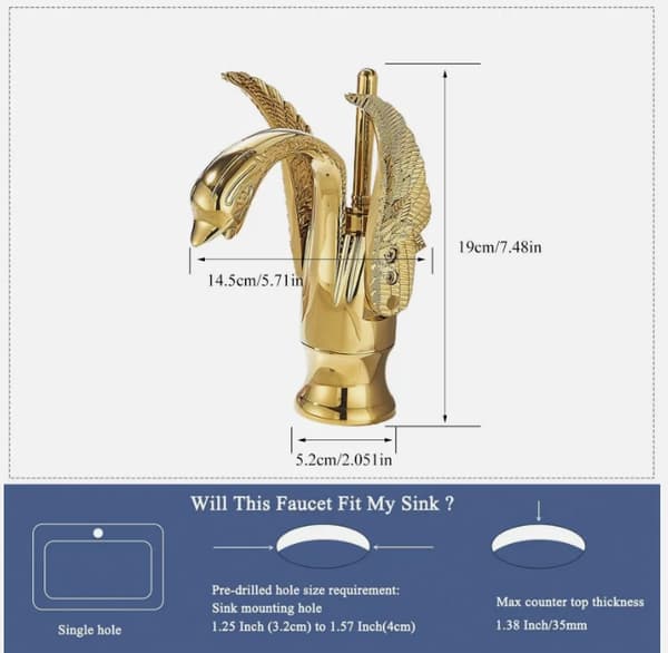 Vaskeskuffe, Elegant Design, Holdbar Konstruktion,guld