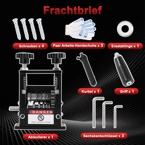 Kabelafiskningsmaskine, Multi-Kanal, Effektiv Isolationsafskrabning,sort
