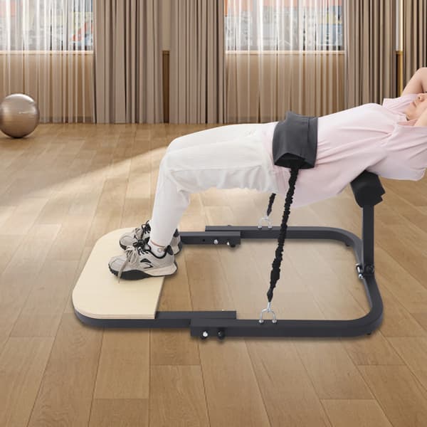 Hip Thrust Maskine, Holdbar Konstruktion, Justerbar Modstand,sort