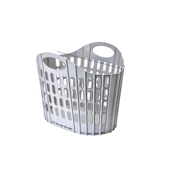 Tvättkorg, Fällbar Design, Hållbart Material,Ljusgrå