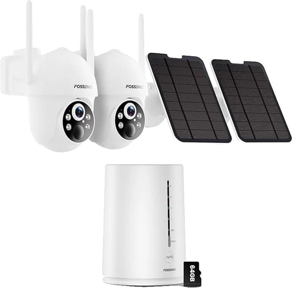 Säkerhetskamera, 2K-upplösning, 360° täckning,Kit-2-Kamera WiFi