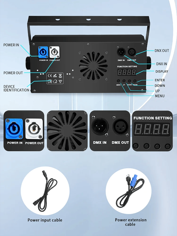 Scenbelysning, 200W, DMX-kompatibel,4PCS